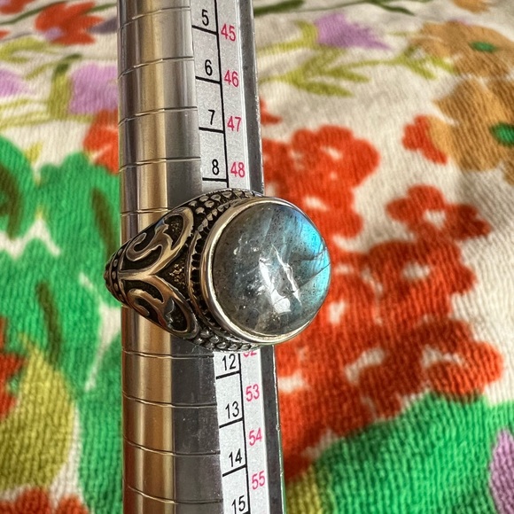 Sterling Silver Labradorite Cabochon Ring - Picture 5 of 12